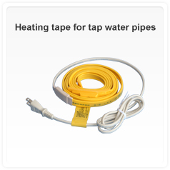 Heating tape for tap water pipes