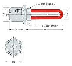 標準製品OH-N型（プラグヒーター・フランジヒーター）